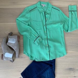 Juicy Couture Silk button down GREEN size M
